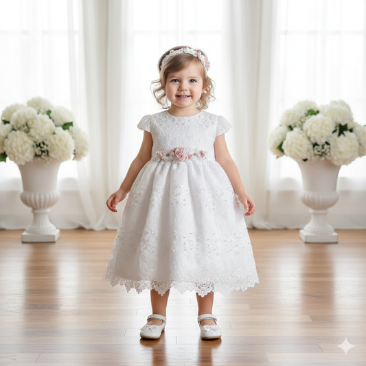 Batita de Bautizo "Aurora Blanca"