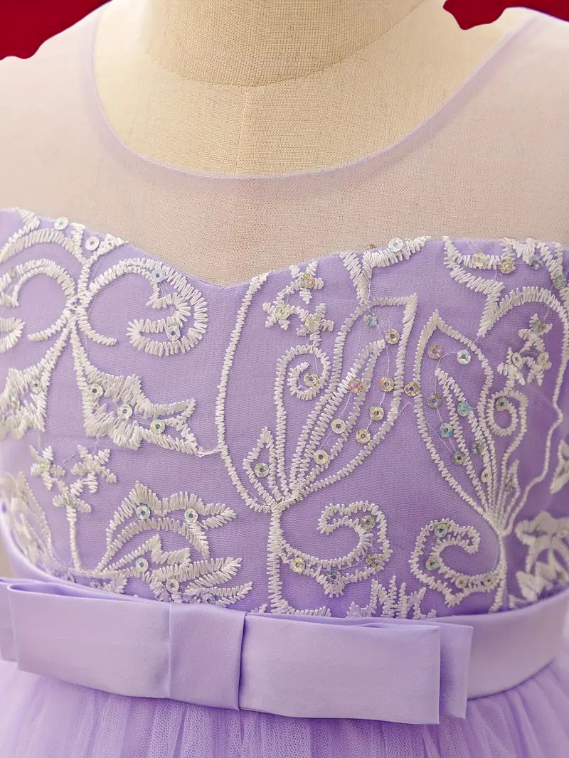 Vestido Fiesta Niña Morado T14