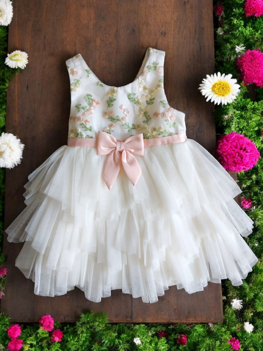 Vestido Fiesta Niña Ivory T18M