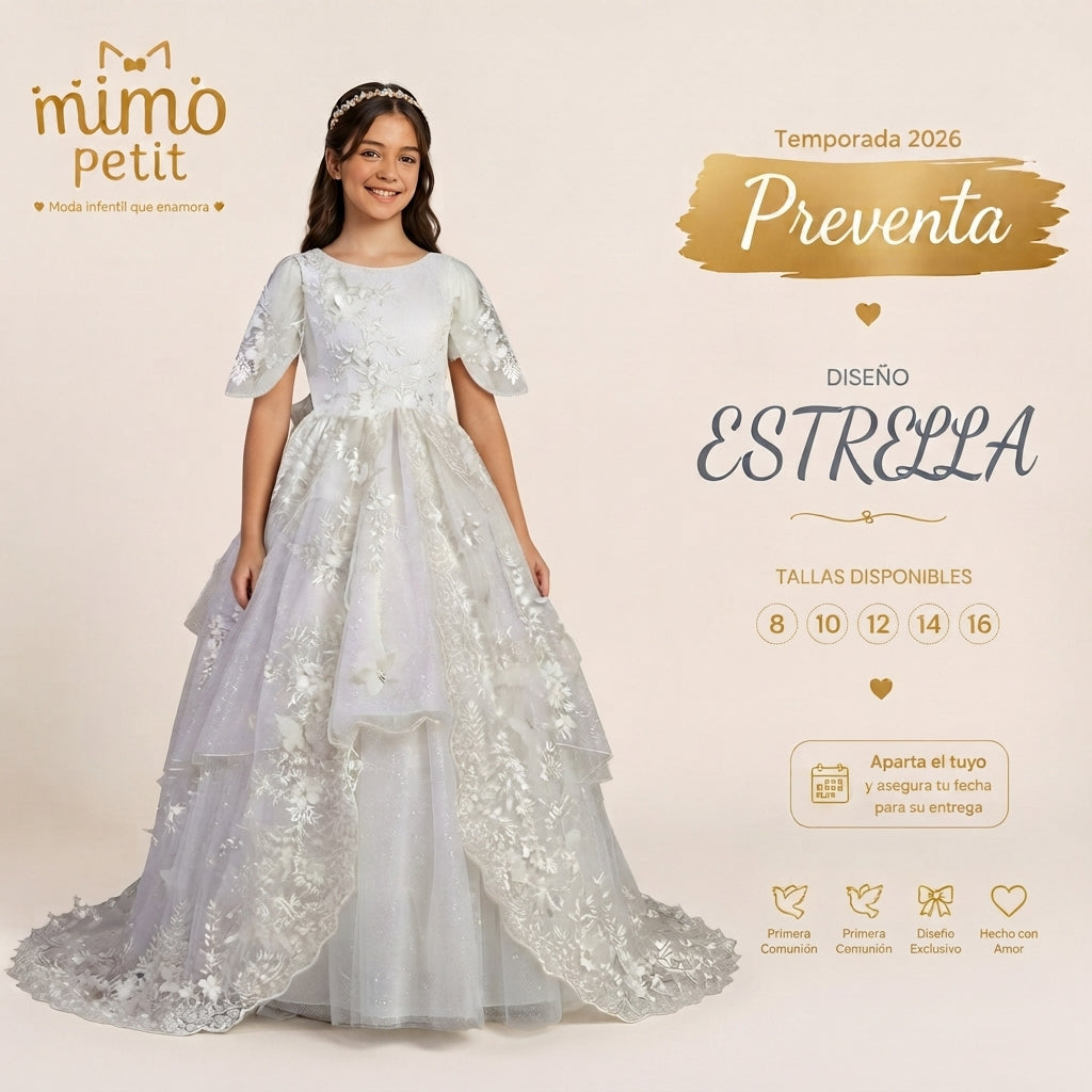 Vestido de Primera Comunión | Estrella · Colección 2026