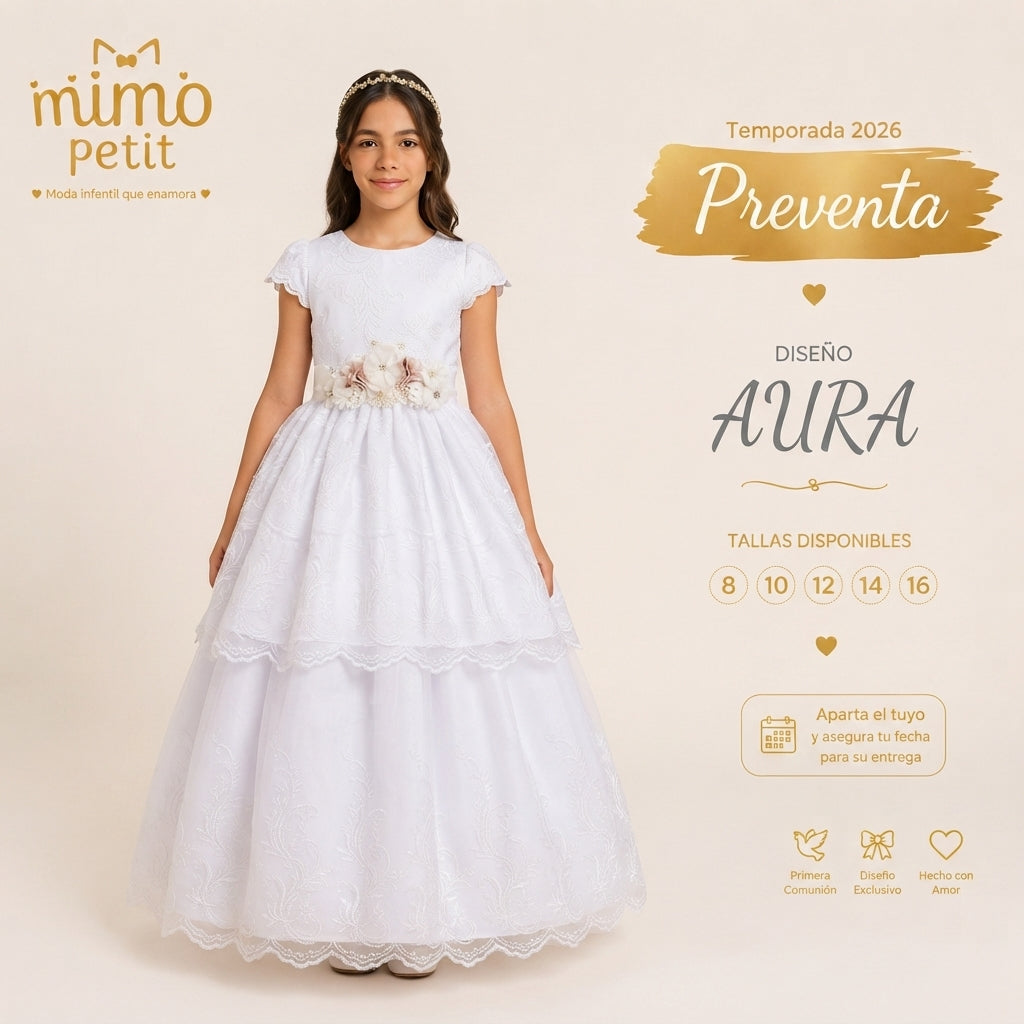 Vestido de Primera Comunión | Aura · Colección 2026