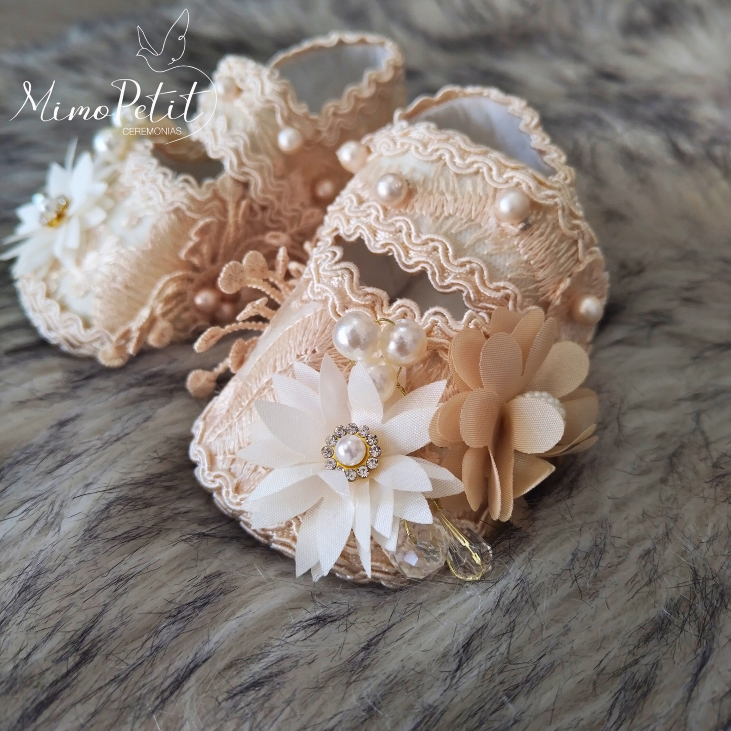 Zapatos Tela Niña Beige T10