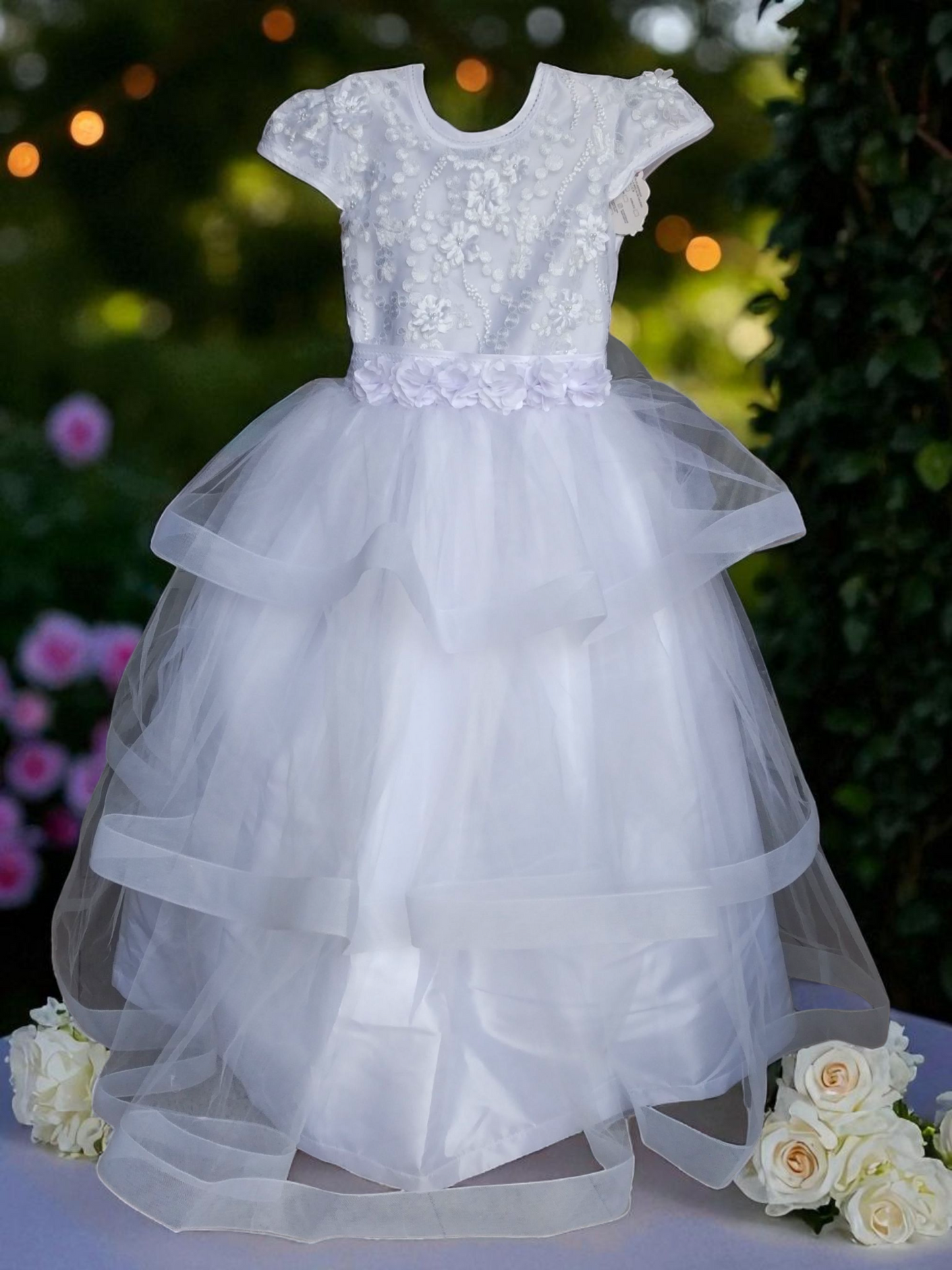 Vestido Comunión Niña T10 Ivory - T12 Blanco